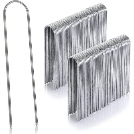 Lot de 50 piquets de Fixation en Acier galvanisé Inoxydable H100mm, L25mm, Ø2,9 mm (1/5)