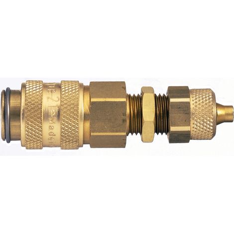 Raccord rapide pneumatique Legris, Filetage Mâle vers Mâle 16mm Européen, Profil rectus en Laiton nickelé ( Prix pour 1 )