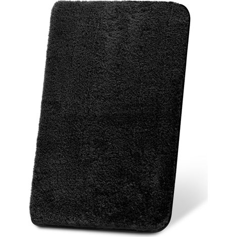 Beautissu Tapis de Bain BeauMare FL - Antidérapant Absorbant	Noir, 120cm, 70cm