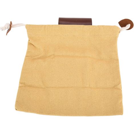 Gürteltasche aus Leder und Canvas zum Sammeln von Früchten beim Camping, Khaki (1/5)