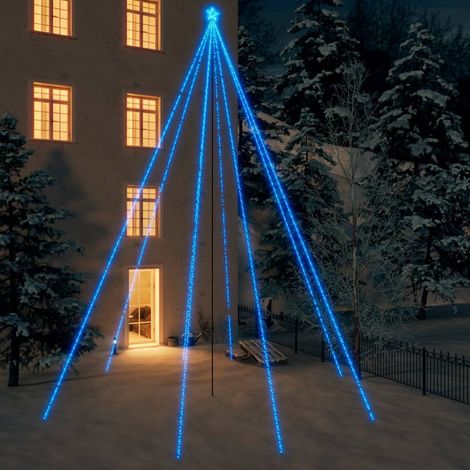 Sapin de Noël à LED Int/Extérieur 1300 LED bleu 8 m (1/5)