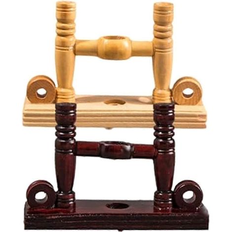 Lot de 2 supports pour éventails de style palais, en bois, pour éventails à main, décoration intérieure, présentoir pour éventails, support pour éventail japonais (1/4)