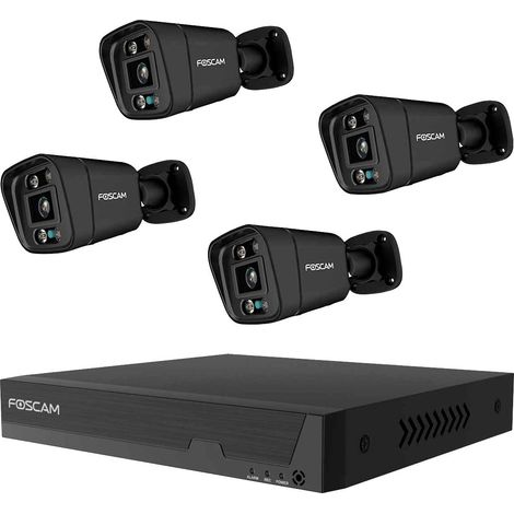 Foscam FN9108E-B4-2T black Ethernet IP-Set pour caméra de surveillance8 canauxavec 4 caméras3840 x 2 (1/5)