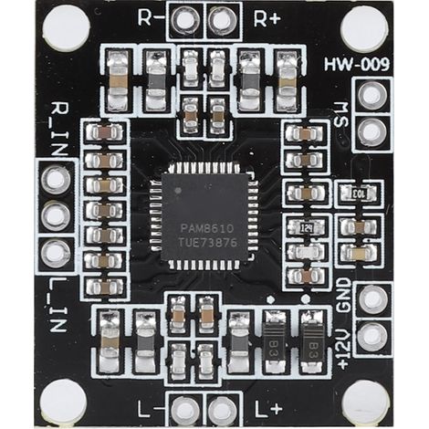 PAM8610 Amplificateur Numérique Mini 12V Double Canal 15W+15W Carte Ampli Puissance (1/5)