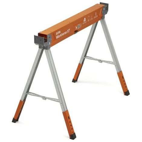 Tréteau de sciage réglable 612 kg – Structure en acier – Hauteur ajustable pour précision – Système Slide & Lock – Bora (1/5)