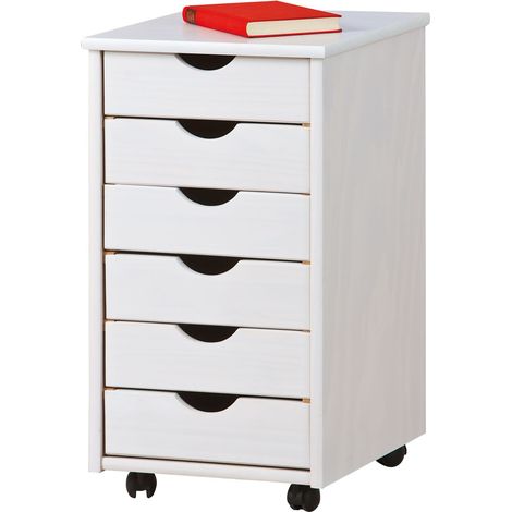 Simra Kommode Rollcontainer, 6 Schubladen, weiss .