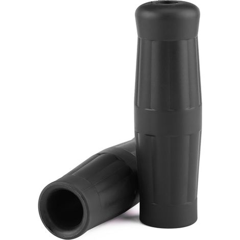 Paar klassische Vintage-Motorradgriffe in Schwarz, 1"-7/8" Universal-Lenker (1/5)