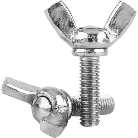 Ensemble de 5 vis papillon M5x10 mm, orné d'or et insoluble, associant papillon, bureau, machine et mobilier. (1/5)