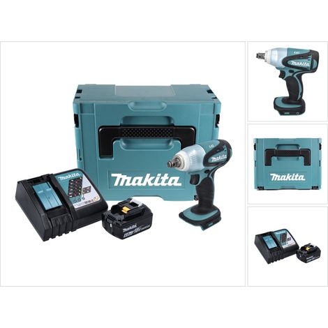 Makita DTW 251 RG1J Llave de impacto sin cable 18 V 230 Nm 1/2" + 1x batería recargable 6,0 Ah + cargador + Makpac