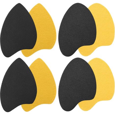 4 Paires Autocollants Antidérapants Pour Semelles Talons De Baskets Coussins De Chaussures Poignées De Chaussures Adhésives Poignées Antidérapantes Auto-adhésives Black Caoutchouc (1/5)