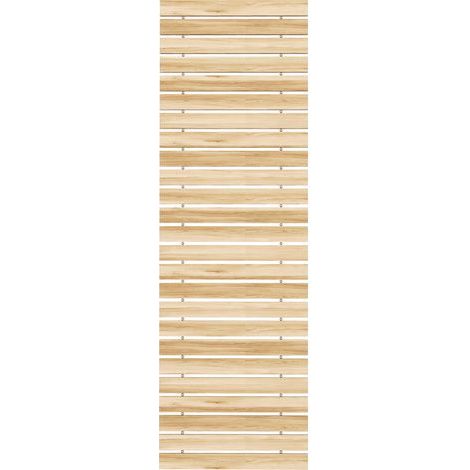 Aufrollbarer Gartenweg aus massiven Kiefernholzlatten, 120 x 38 cm