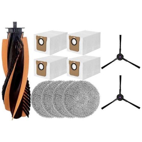 Pi��ces d��tach��es pour aspirateur robot JONR P20 PRO / JONR T5 Pro : brosse principale, brosse lat��rale, lingette de nettoyage et sac �� poussi��re