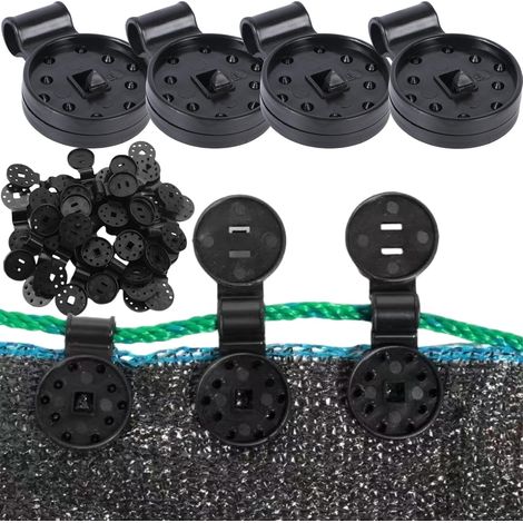 Clips en plastique pour tissu de protection, 50 pièces pour rideaux de soleil, Shade Cloth pour plantes de jardin, fard à paupières avec filet ombragé, rails (1/5)