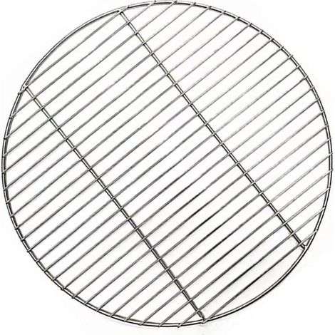 Runde Edelstahl-Grillrost für Grill und Camping, 43 cm, Kochgitter, langlebige Schweißkonstruktion.