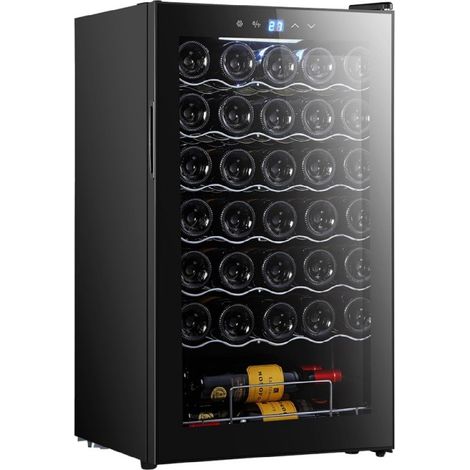 Cecotec Vinoteca 34 botellas Bolero grandsommelier 34030 black compressor, 80 L, Enfriamiento por compresor