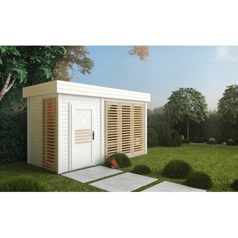 Sauna extérieur FinnTherm Azalia Naturel , 40 mm Épaisseur de paroi 423 x 224 cm