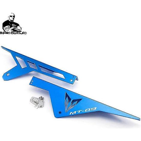 Kettenschutzabdeckung aus CNC-gefrästem Aluminium für Yamaha MT09 XSR900 Motorräder MT-09 Tracer FZ-09 XSR 900 2013-2022 2019 - Blau MT09