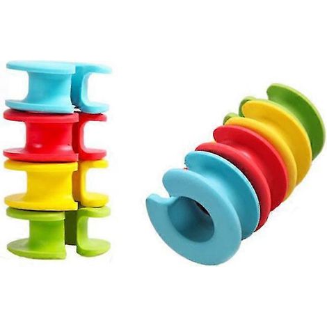 2024 2024,12 pièces Crochet de fixation en silicone pour cintres, coupe-vent, entretoise anti-décrochage, anneau de fixation idéal pour l'intérieur et l'extérieur (couleur aléatoire) (1/5)