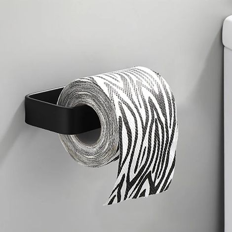 (noir) Porte-essuie-tout adhésif pour la cuisine, distributeur de papier toilette, rangement pour armoire, porte-serviettes, accessoires de salle de bain (1/5)