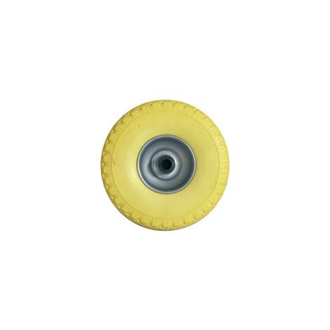 RUOTA PER CARRELLO PU PIENA MM.260 CERCHIO IN ACCIAIO VERNICIATO  ø mm.260x85 foro mm.20    ALTE