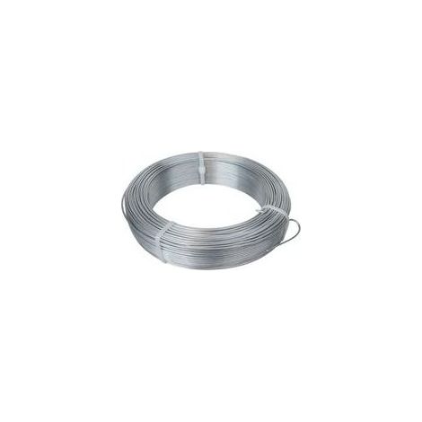 Verzinkter Stahl-Spanndraht für Zäune oder andere Anwendungen – 50 m x 2,4 mm Durchmesser – Grau – Linxor (1/4)