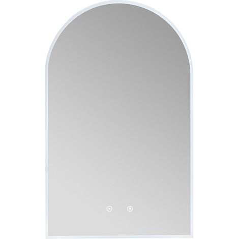 Specchio per bagno ovale ad arco - Antiappannante - a LED - L50 x H80 cm - ARCADI (1/4)