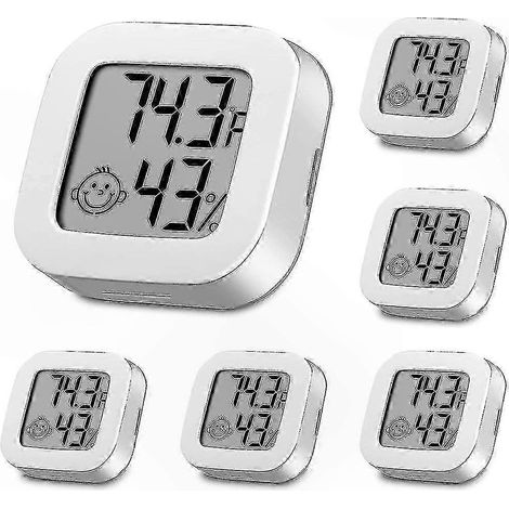 Innenthermometer mit 6 Feuchtigkeitssonden, präziser Temperatur- und Feuchtigkeitsmesser für Zuhause (1/5)