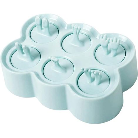 Doppellagiger Eiswürfelbehälter mit Druckknopf – Eiswürfelbereiter mit 64 Fächern, Aufbewahrungsbox und Schaufel (1/4)