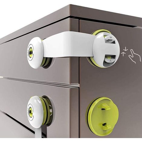 Securite Placard Enfant Bloc Porte Securite Bebe Securite Enfants Bloque Porte Sécurité Bloc Tiroir 6PCS (1/5)