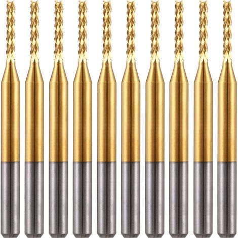 Lot de 10 Fraises rotatives CNC en carbure de Titane 1,5 mm (1/5)