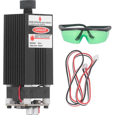 1,6-W-Lasermodul-Kit mit einstellbarem Fokus für DIY-Desktop-CNC-Graviermaschinen, verstellbare Graviermaschine (1/5)