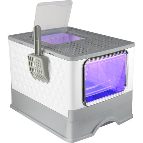 Bac à Litiere Chat Autonettoyante,Maison de Toilette pour Chat,Bac à Litière Autonettoyante,Litière Automatique Autonettoyant pour Chats (1/5)