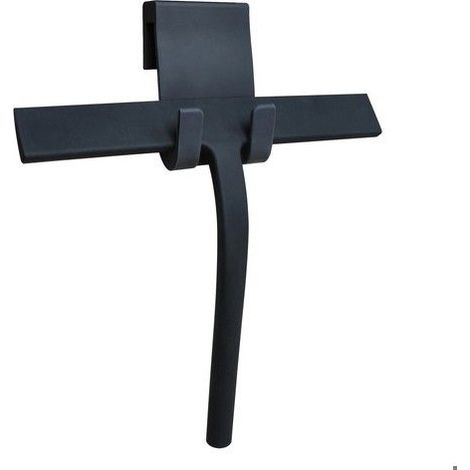 Spatule en silicone avec crochet pour salle de bain, vitre de voiture, vitre de voiture (noir) (1/5)