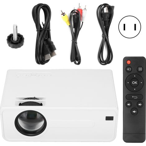 Mini-LED-Projektor (4 Zoll) mit HD-WLAN, 100–250 V (US-Stecker), Heimprojektor