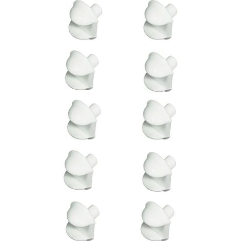 cyclingcolors 10x perni supporto mensole 4mm 5mm 6mm reggipiani vetro bianco staffe plastico tasselli scaffale (4.5mm)