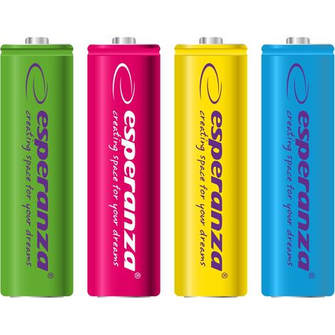 Esperanza Pilas Recargables Ni-Mh Aa 2000Mah 4Uds. Mezcla de colores