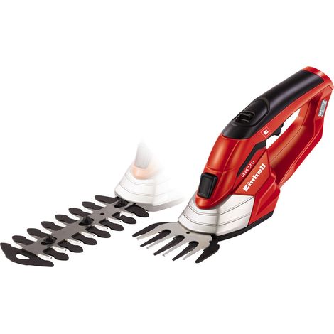 Einhell Cisaille à gazon et taille-buissons sans fil GE-CG 7,2 Li (7,2V, 1,3 Ah, Largeur de coupe lame taille-herbes 8,5 cm et taille-buissons 13 cm) Livré avec 1 chargeur et des accessoires (1/5)