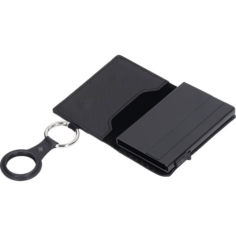 Portefeuille en alliage d'aluminium pour cartes de crédit, protection contre l'usurpation d'identité, étui à cartes pour hommes et femmes, fibre de carbone noire