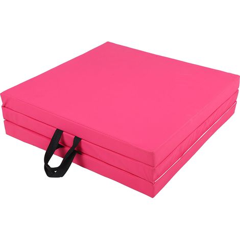 Tapis de sport pliable pour enfant, gymnastique, danse, fitness, yoga, entraînement, rose (1/5)