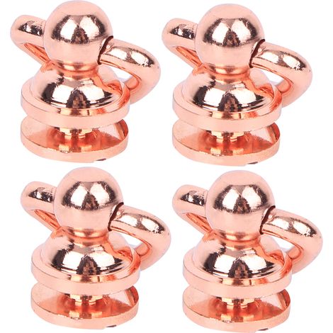 4PCS Clous Rivets Métalliques à Tête Ronde avec Anneaux, Pointes Tournantes pour Artisanat Cuir DIY - Bronze Violet (1/5)