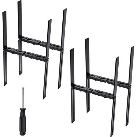 Lot de 4 Supports de Jardinière en Forme de H, Support de Balcon Réglable sans Perçage avec Fixation par Écrou, pour Balustrade de Balcon et Rebord de Fenêtre (4) (1/5)