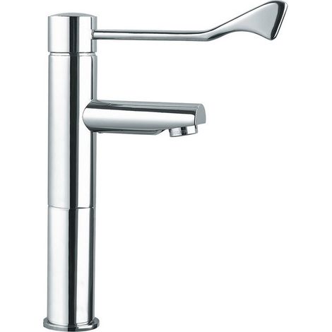 Miscelatore per lavabo con leva clinica e prolunga in ottone finitura cromata - Idral 02058/1 (1/5)