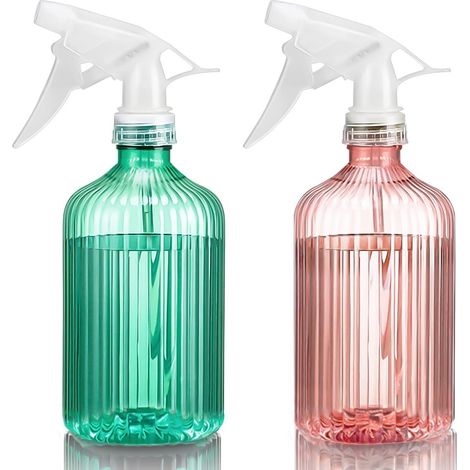 Bouteille Pulvérisateur - 500 ml - Mode Brumisation et Jet Réglable - Pour Entretien Ménager Jardin Soins Capillaires - 2 Pièces