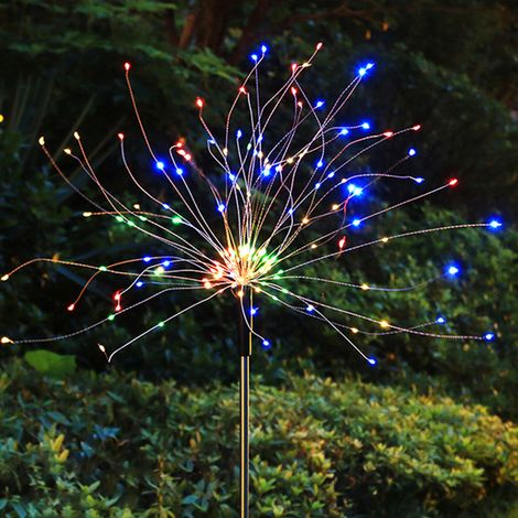 Guirlande Lumineuse Solaire - Effet Feu d'Artifice - Étanche IP65 - 2 ou 8 Modes - Pour Jardin Cour Extérieur - 1 Pièce (1/5)