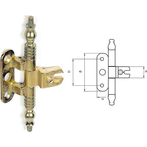 Cerniera per Mobili A0114 Oro 2 Pezzi
