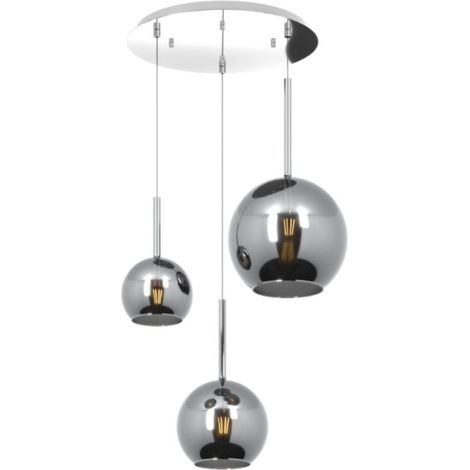 Plafoniera moderna top light future 1155cr s3 tmix e27 led vetro pirex soffiato, vetro cromo (1/5)