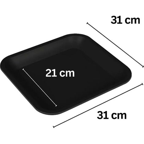 Untersetzer Eckig 31 x 31 x 3,5 cm Blumentopf Untersetzer Pflanzkübel (1/5)