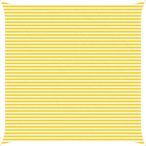 Toldo Vela de Sombra Amarillo y blanco 6 x 6 m vidaXL