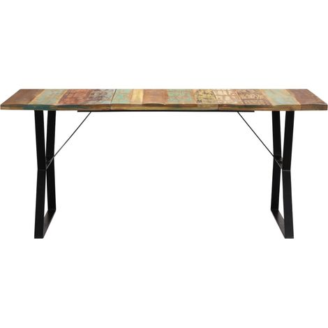 Maison Exclusive - Esstisch 180x90x76 cm Altholz Massiv (1/5)