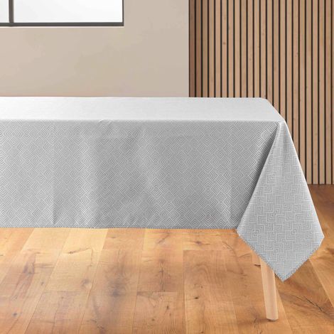 Tischdecke Jacquard mit metallischen Muster, AZULINE, 140 x 250 cm